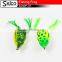SGWF-37 artifical plastic floating soft frog resin skirts, 55mm/12g, VMC hook