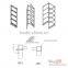 2015 No.1 sales modern metal cosmetic display rack with 4 tiers