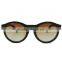 Unisex Multi Color Mirror Lenses Black Walnut Wood Sunglasses
