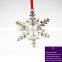 14K White Gold Plated Metal Xmas Star shape Snowflake ornament with crystals from Swarovski