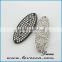 Eco-friendly crystal beads in bulk, silver pave oval beads, diamond shaped crystal beads