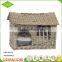 Custom outdoor indoor durable willow woven pet dog house wicker cat house