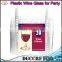 NBRSC Promotional Disposable party Plastic Wine glasses Party drinking Cup champagne goblet