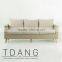 Fiji Wicker Sofa with wooden legs - Contemporary Rattan furniture bench.