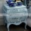 BISINI light blue vanish European Mediterranean Style carved wooden modern nigtstand for kids bedroom - BF07-70356N