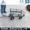 pneumatic wheel and steel mesh garden tool cart