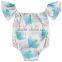 Summer infant girls off shoulder romper floral short alls