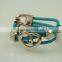 New design hot high grade jewelry letters leather bracelet for women