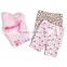 short sleeve t shirt+short pants red color traditional baby girls clothing sets
