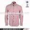 Burgundy stripe men's stretch shirts