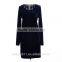 Women Party Dresses Synthetic Leather Suede Long Sleeve Sexy Club Winter Dress Bodycon Bandage Dress SD55