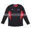 Long Sleeve Black Blank Plain Soccer Jersey For Training