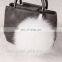 Colorful and fluffy real fox fur pompon ball key chain