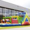 HI high quality beautiful commercial challenge inflatable tunnels with pop ups obstacle course combo