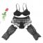 2016 beautyslove sexy hot black lace Jacquard bra panty hot girls woman sexy bra lingerie net Bra sets