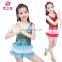 Nice design shiny sequins fabric children grils latin dance dancing clothes skirt with long tail ET-114