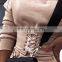 Custom logo women long sleeve corset adjustment waist crew neck hoodie sweaters and pullover casual dresses