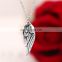 Angel wings stainless steel pet ashes pendant necklace jewelry
