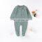 100% Organic Cotton Solid New Born Baby Footed Pajamas