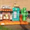 Inflatable Saloon Bounce House Bouncy Castle Combo With Slide