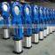 DN100 ductile cast iron pneumatic knife gate valve PN10