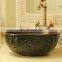 LOTS OF COLOURS Jingdezhen HAND CARVED leaf ceramic wash basin for bathroom