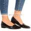 Black Crocodile flat print design for ladies flat shoes women comfortable pumps low heel pointed toe sandals shoe