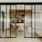 French Design Tempered Glass Sliding Grill Door Aluminum Grills