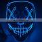 Halloween Party Promotional Party Joker Led Dress Up Adult Neon Face Masks Christmas Halloween Party Mask