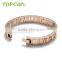 Topearl Jewelry Stainless Steel Bangle Classic Roman Numeral Bangle Rose Gold Bangle MEB401