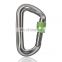JRSGS Custom Small 12KN/5KN Safety Snap Hook Clip logo Screw Locking Aluminum Alloy Carabiner