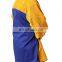 Blue FR Flame Retardant Back Yellow Leather Sleeves and Front Welding Jacket