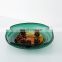 Morden Luxury Home Decor Accessories Green Amber Decorative Tray Fruit Plate