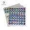 Beautiful Silver Circle Authentic Hologram Sticker on Packaging