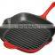 Customized cast iron enamel steak skillet grill pan