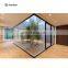 Aluminium Glass Corner Window Design / L Shaped Window / Corner Butt Joint Ballistic Bullet-proof Glass Window