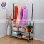 Customize stainless steel black clothes hanging drying display rack