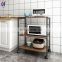 Factory Direct Wooden Furniture Kitchen Trolley With Basket Drawers