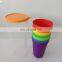 WhoseSell Rainbow Color Reusable Plastic Cups Set
