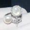 S925 Sterling Silver Ring Women's Fritillaria Pearl Ring