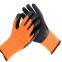 Best 7gauge polyester loop napping liner latex crinkle Men's Insulated Warm Work Gloves For Cold Weather