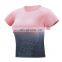 Wholesale Women Seamless Gradient Crop Top Fitness Yoga Top Sports Short Sleeve Yoga Tops