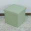 Foldable storage linen ottoman-Light Green