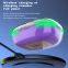 Fones de ouvido sem fio intra-auriculares TWS violeta fluorescente com baixa latência, mini estéreo verdadeiros, com luz RGB e à prova d'água para jogos
