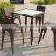 Direct wholesale patio furniture factory rattan garden table and chairs beer garden table