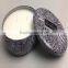 tracel tin candle/metal tin candle/scented tin candle with three wick