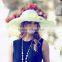 Custom colorful philippes party hats large brim sinamay hat bases