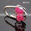 Rose Red Color Shimmering Powder Butterfly Shaped Zinc Alloy Metal Foldable Portable Promotional Bag Hook
