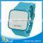 Modern design cheap sky blue digital lovely silicone watch