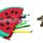 Fruit watermelon shaped pencil pouch leather school pencil case bag